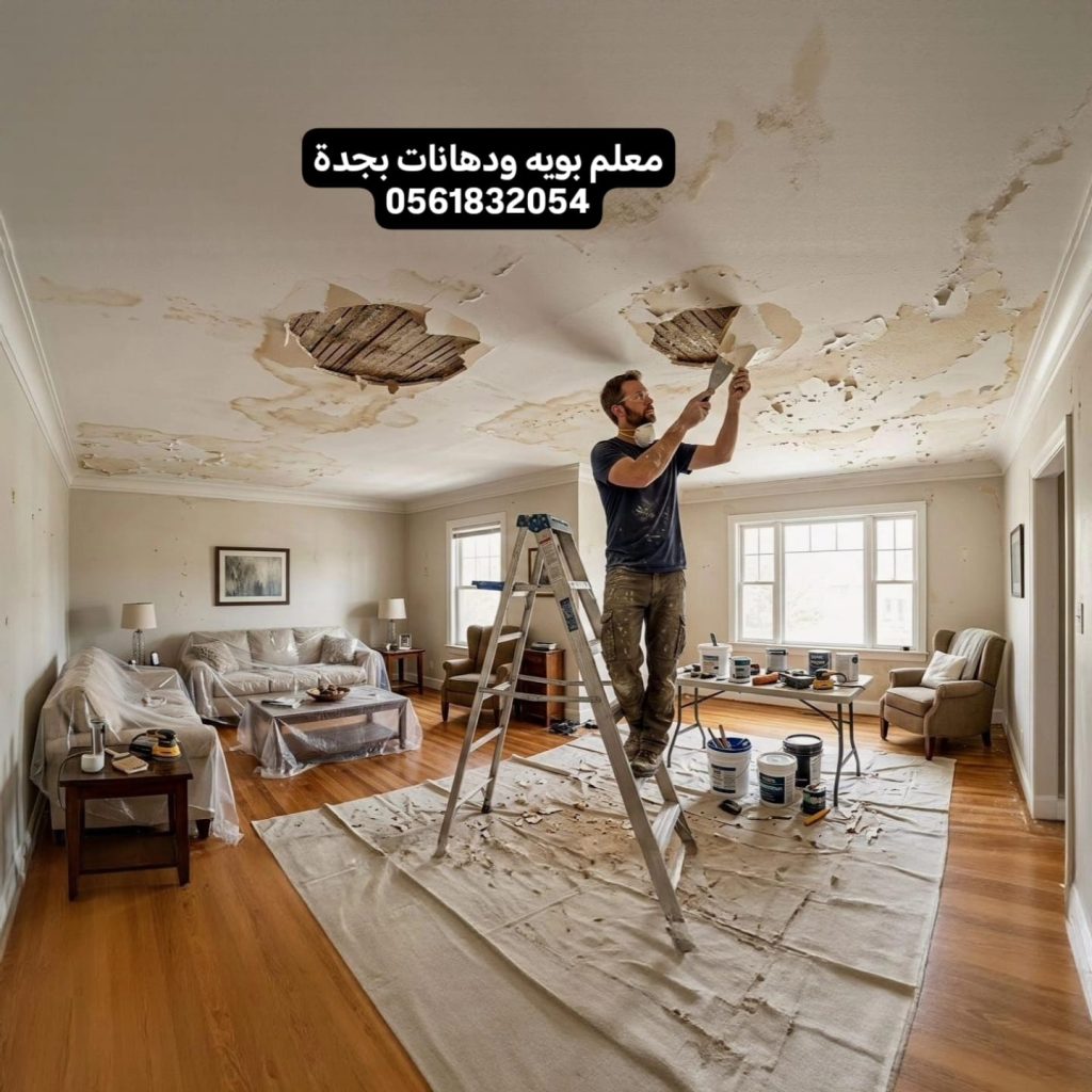 معلم بوية بجدة ينفذ أعمال دهانات الجدران والأسقف باستخدام خامات عالية الجودة، مع ضمان نعومة السطح وتناسق الألوان في كافة الغرف.